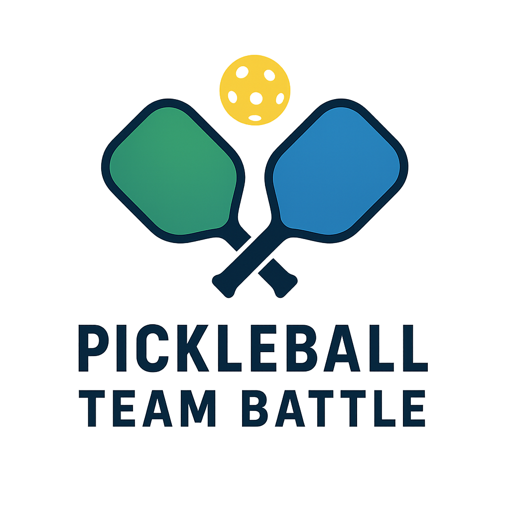 Pickleball Team Battle Logo